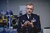 Sjef for ACT (Allied Commander Transformation) i Nato, admiral Pierre Vandier, besøkte FFI å diskutere teknologi og utvikling. Foto: Stian Lysberg Solum / NTB