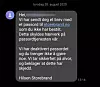 SMS-en som Storebrand har sendt til flere tusen kunder. Skjermbilde: Digi.no-leser