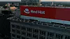 Toppen av hovedkvarteret til Red Hat, i Raleigh, North Carolina.