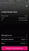 Med integrerte drosjeselskaper er det mulig å forhåndsbetale og bestille taxi gjennom appen.