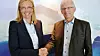 Telenors leder bedriftsmarked Marina Lønning og Agrikjøp-direktør Gunnar Vandvik.