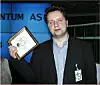 Bernhard Steen og DinSide fikk den gjeveste prisen - 'årets nettsted' - på Gulltaggen 1998. Foto: Hilde Nyman, digi.no