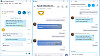 Samtalevinduene i (f.v) Skype 7, Skype 8 og Skype 12.