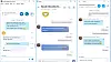 Samtalevinduene i (f.v) Skype 7, Skype 8 og Skype 12.