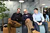 Professorene Eirik Sjåholm Knudsen, Lasse Lien og Alexander Lundervold bak rektor-chatboten på NHH. Foto: NHH