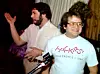 Andy Hertzfeld (t.h), sammen med Apple-medgründer Steve Wozniak, under et besøk hos Wellington Apple Users Club i 1985. Foto: Wikimedia/Tony Wills