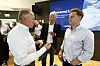 Aker-toppene Christian Rynning-Tønnesen, Stian Jenssen og Kristian Røkke snakket sammen før KI-planene i Narvik ble presentert torsdag.