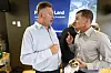 Narvik-ordfører Rune Edvardsen og direktør for datasentertjenester i Aker Horizon, Petter M. Tømmeraas, i samtale. Foto: Arash A. Nejad