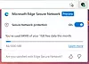 VPN-funksjonen til Edge gir deg bare én gigabyte gratis mer måned. Foto: Microsoft