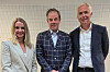Administrerende direktør Lene Diesen i Netnordic Norway og konserndirektør Jarl Øverby i Netnordic Group flankerer sin siste innlemmelse, konsulentselskapet Marcello, representert ved styreleder Gunnar Gisleberg.