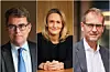 Christian Bendiksen (f.v.), Hanna Olaussen og Kristian Foss i Bull & Co advokatfirma.