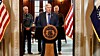 Guvernør Mike Parson i delstaten Missouri, USA, under pressekonferansen om påstått «HTML-hacking» i oktober 2021.