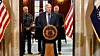 Guvernør Mike Parson i delstaten Missouri, USA, under pressekonferansen om påstått «HTML-hacking» i oktober 2021.