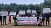 Lokale demokratiforkjempere protesterer mot salget av Telenors virksomhet i Myanmar til M1 Group og SBP.