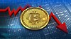 3d illustration of bitcoin over hexadecimal background with failure diagram