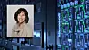 Administrerende direktør Kimberly Lein-Mathisen i Microsoft Norge. Bildet viser en del av kjøleanlegget ved et av selskapets datasentre.