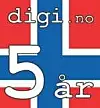 digi.no fyller 5 år. Illustrasjon: Digi.no