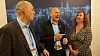 Bjørn Ivar Moen, Sigve Brekke og Ingeborg Øfsthus på MWC (Mobile World Congress) i 2019. Foto: Telenor