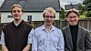 Erlend Johan Ringen Vannebo (fra venstre), Magnus Gluppe og Mikke Aas har gjort bacheloroppgaven sin i samarbeid med Nav og Symfoni.