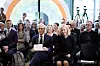 Statsminister Jonas Gahr Støre (Ap) og forsknings- og høyere utdanningsminister Sigrun Aasland (Ap) deltar på lanseringen av hvem som får KI-milliarden til regjeringen ved Universitetsbiblioteket på Universitetet i Oslo onsdag Foto: Stian Lysberg Solum