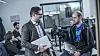 Studiekameratene Henry Iversen (foran til v.) og Lars Selsås (til h.) startet Boost.ai i 2016.