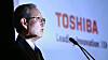 Toshibas toppsjef Satoshi Tsunakawa under en pressekonferanse den 11. april 2017.
