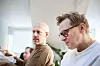 Stian Aagedal (til venstre) har drevet med forbedring av lydopptak i mange år, forteller Peder (til høyre). Foto: Are Thunes Samsonsen
