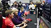 Statsminister Erna Solberg i aksjon under åpningen av Spillexpo på Norges varemesse da messen ble arrangert i 2019. Foto: Fredrik Hagen/NTB