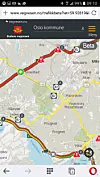 KARTBASERT: I Trafikkmeldinger er alle hendelser, informasjon og køsituasjon lagt inn der det hører hjemme: langs veien.