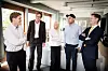 – Ringvirkningene vil spre seg, og det vil være enormt med arbeid for rådgivermiljøene, sier Olaf A. B. Styrmoe (nr. 2 f.v.), her sammen med de andre styremedlemmene i Young in Data Center Norway (YiDC): Eirik Frogner (t.v.), Ina Hansen Ofte, Maciej Pulit og Rikard Schuitema Lappegård.