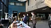 Tore Kristoffersen og Andreas Veggeland fra Lyse/Altibox under innsjekking på Inside Telecom-konferansen høsten 2021.