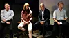 Frustrasjonen hos enkelte var tydelig under debatten i Arendal. F.v.: Even Krogstad, Astri Arnesen, Per Morten Hoff og Thomas Smedsrud. Foto: Sarah McDonald Gerhardsen