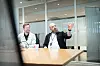 André Eriksson tester Klara.ai sammen med Alexander Blücker-Eriksen under den første piloteringen av plattformen. Foto: Eirik Helland Urke