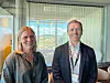 Inger Haddeland i Sopra Steria og Håvard Abusdal i Wallenius Wilhelmsen presenterte det nye KI-baserte verktøyet under Sopra Sterias konferanse om kunstig intelligens og digitalisering. Foto: Kristin Mehammer
