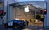 Apple er blant de mange bedriftene i Silicon Valley som stengte butikkene etter oppfordringen om at folk må holde seg hjemme ble gjort kjent. Foto: Niclas Bergh Bugge